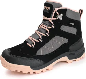 RCORD Women's Comfortable Non-Slip Waterproof Hiking Boots for All-Day Work, Backpacking, Walking & Outdoor Activities