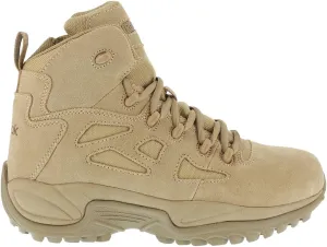 Reebok Work Men's Rapid Response RB Safety Toe 6" Stealth Boot with Side Zipper Military & Tactical
