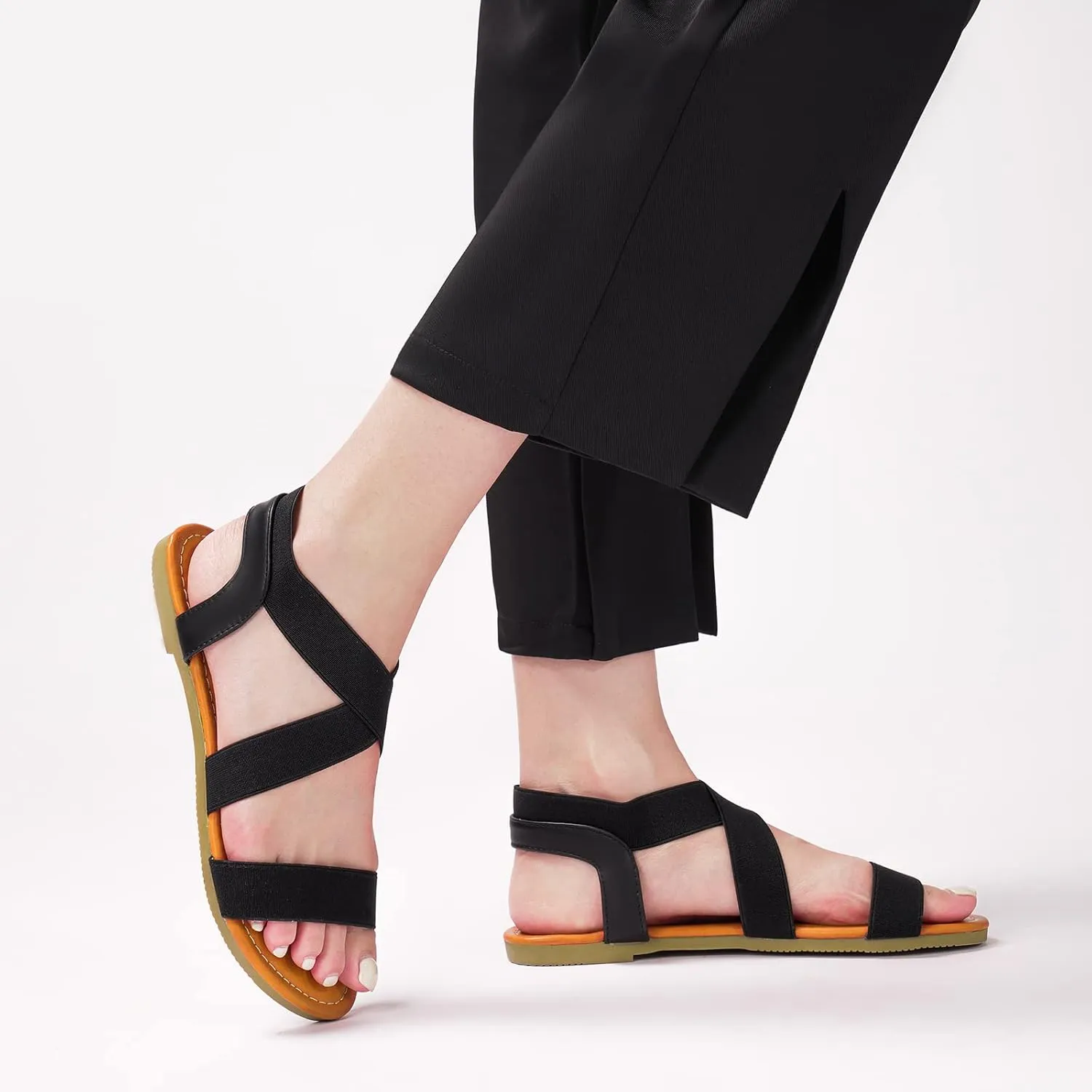 Rekayla Flat Elastic Sandals for Women