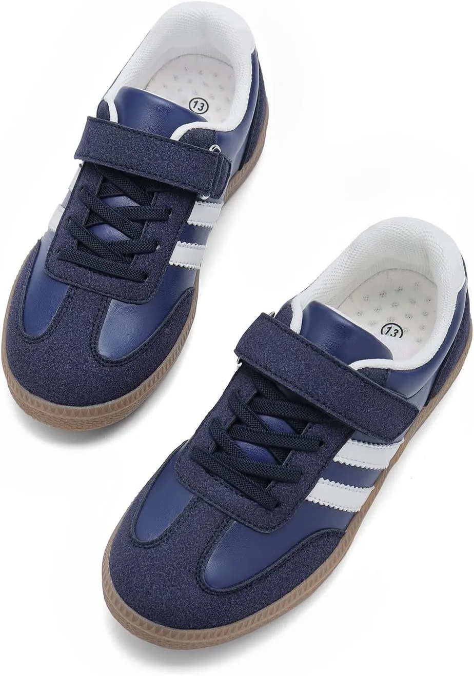Rihero Boys Girls Sneakers Kids Cute School Uniform Shoes Slip on Walking Sneakers for Toddler/Little Kid/Big Kid