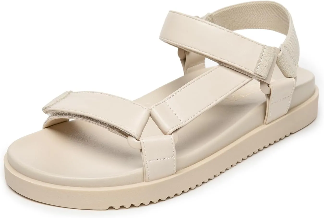 Rihero Women's Flat Sandals Comfortable Open Toe Adjustable Strap Walking Footbed Sandals