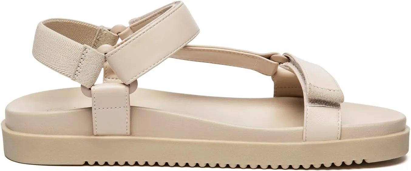 Rihero Women's Flat Sandals Comfortable Open Toe Adjustable Strap Walking Footbed Sandals