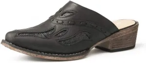 ROPER Womens Beth Glittered Tooled-Inlay Mule Clogs Casual - Beige