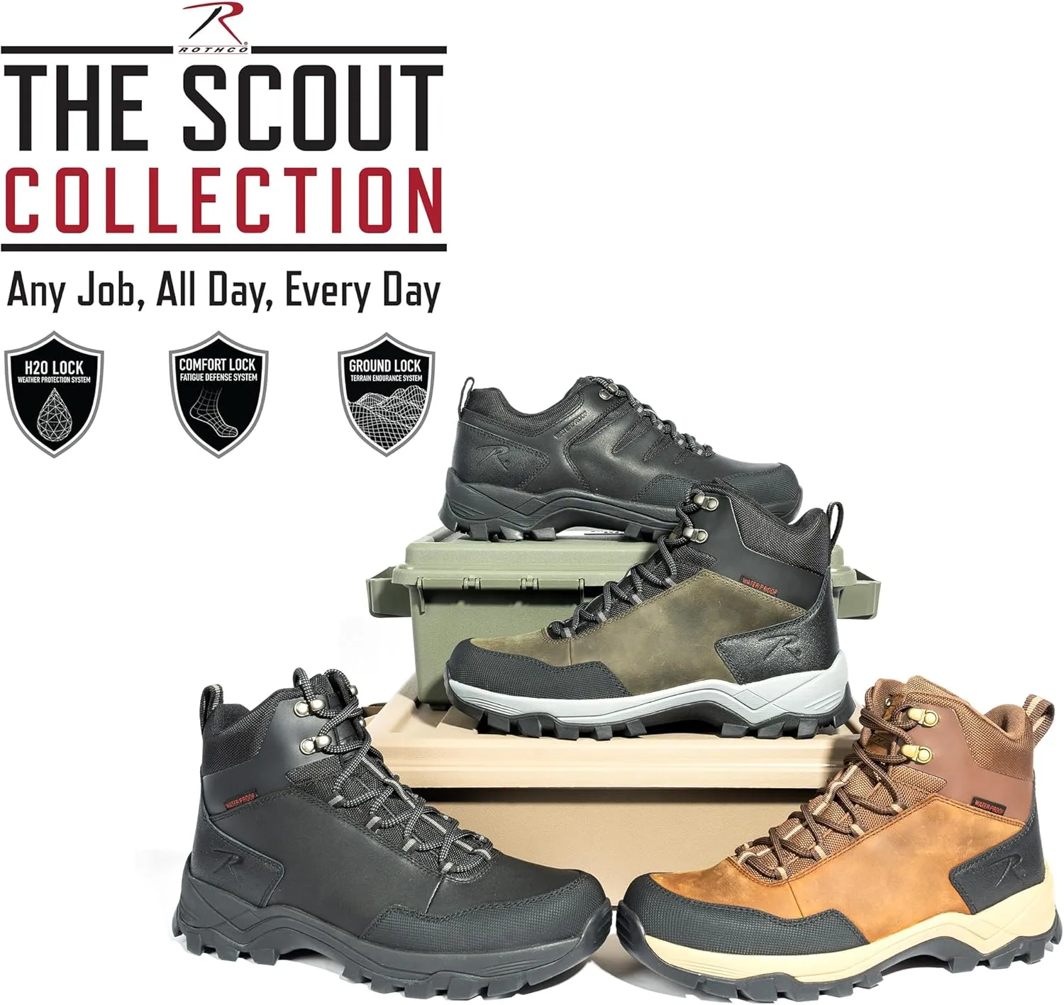 Rothco Scout All Terrain Hybrid Tactical Boots – 6 Inch – Waterproof Lightweight Everyday Hiking Footwear