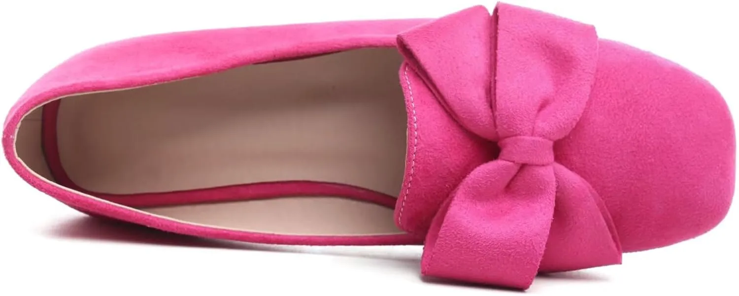 SAILING LU Womens Bowknot Pointed Toe Shoes Comfortable Ballet Flats Slip on Loafers Dressy Flats for Party