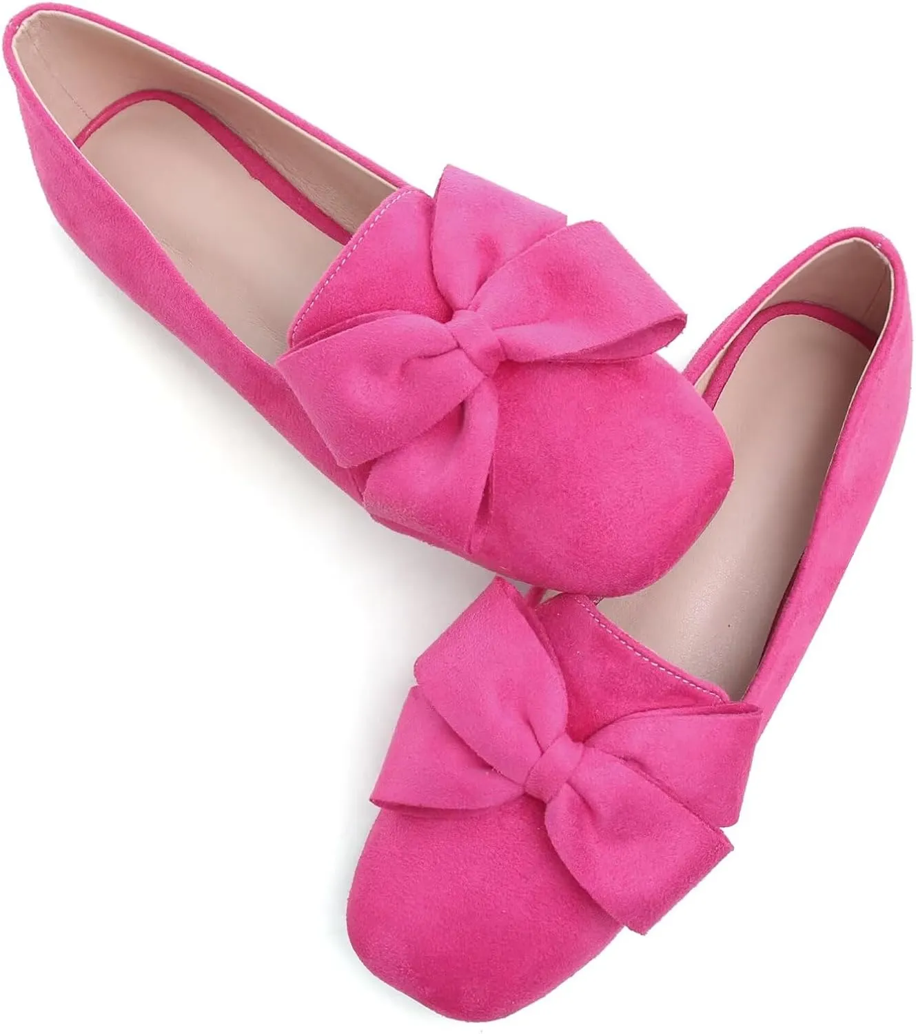 SAILING LU Womens Bowknot Pointed Toe Shoes Comfortable Ballet Flats Slip on Loafers Dressy Flats for Party