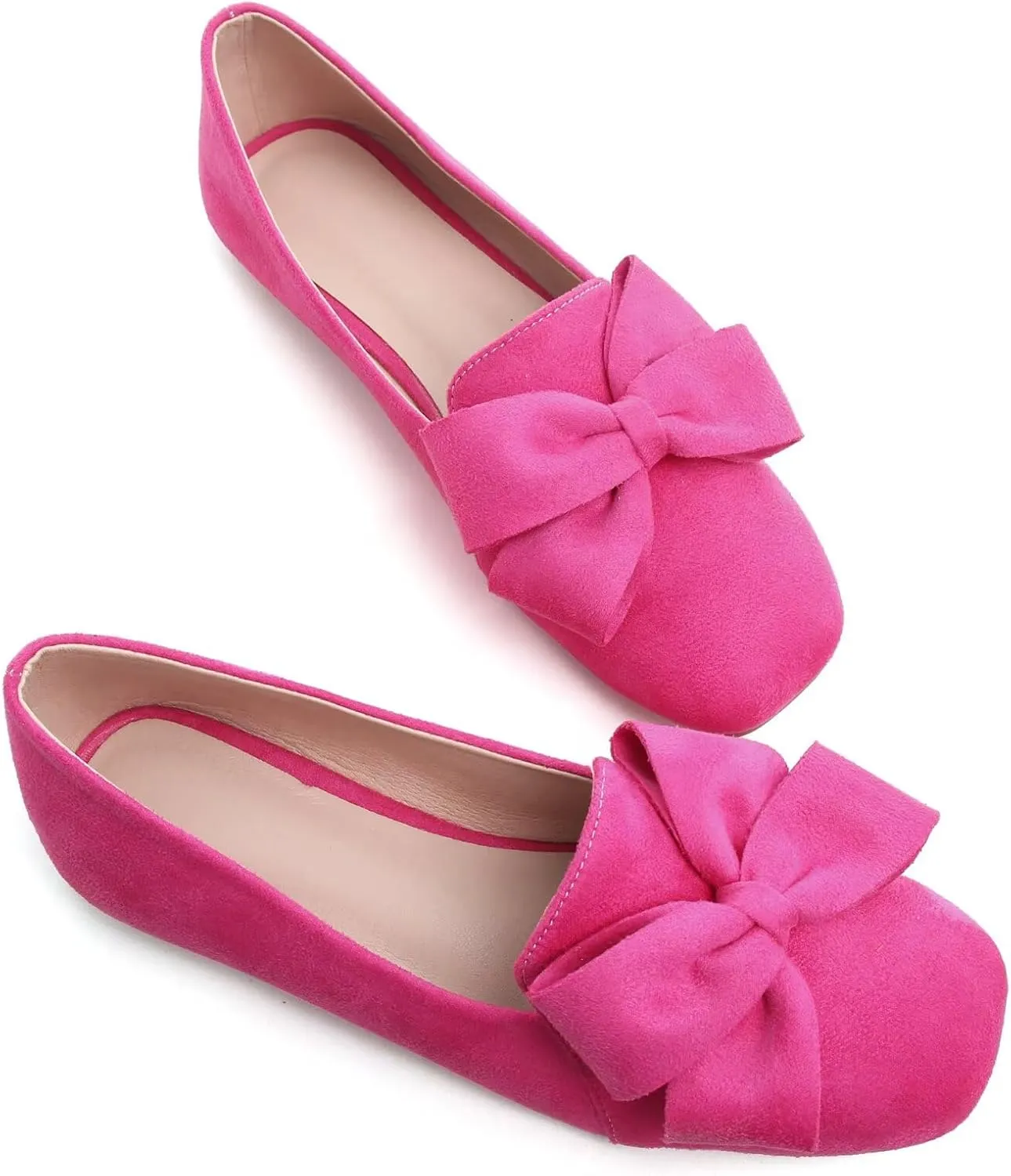 SAILING LU Womens Bowknot Pointed Toe Shoes Comfortable Ballet Flats Slip on Loafers Dressy Flats for Party