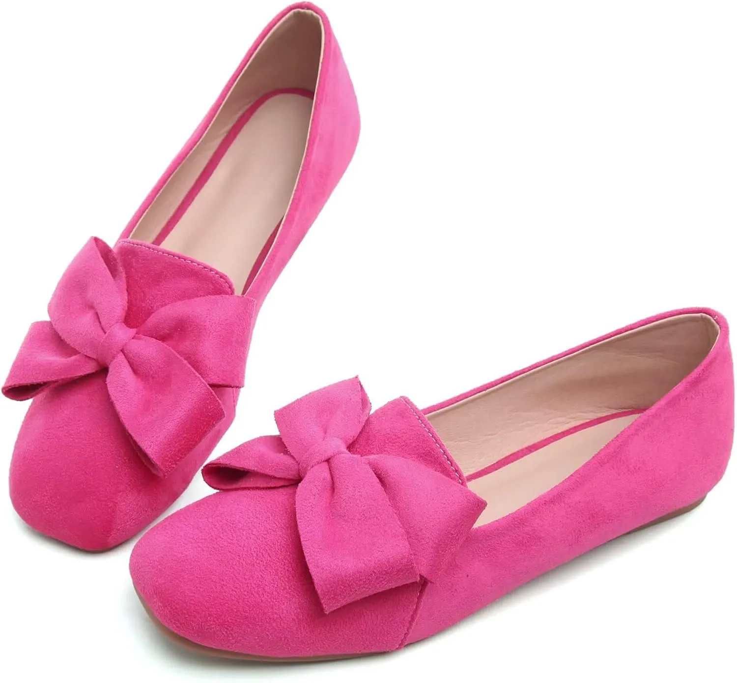 SAILING LU Womens Bowknot Pointed Toe Shoes Comfortable Ballet Flats Slip on Loafers Dressy Flats for Party
