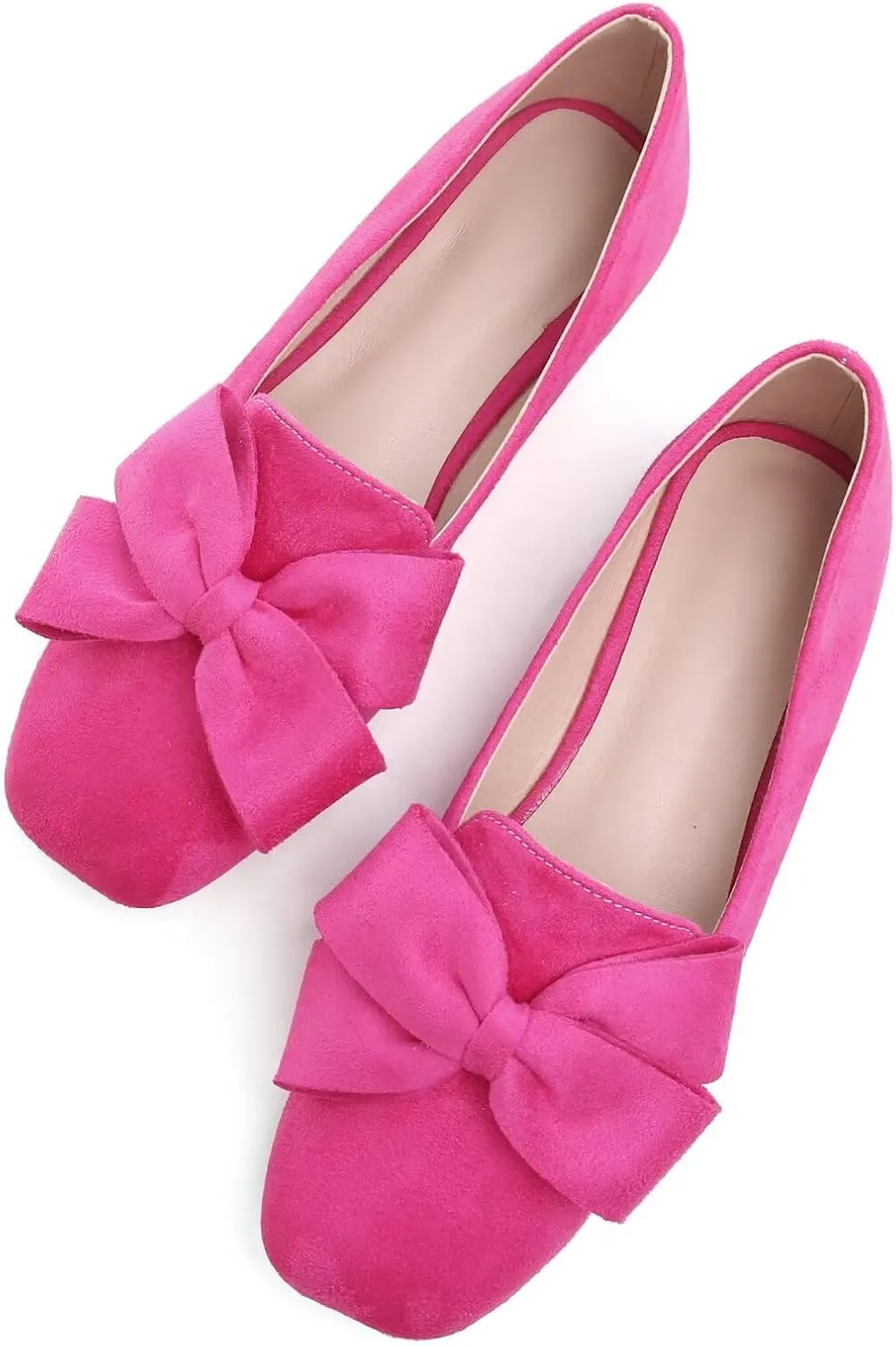 SAILING LU Womens Bowknot Pointed Toe Shoes Comfortable Ballet Flats Slip on Loafers Dressy Flats for Party