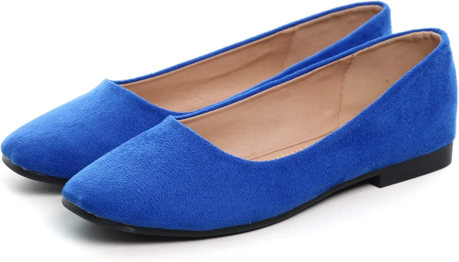 SAILING LU Women's Solid Color Round Toe Ballet Shoes Comfort Flats Shoes Dressy Slip On Walking Loafers