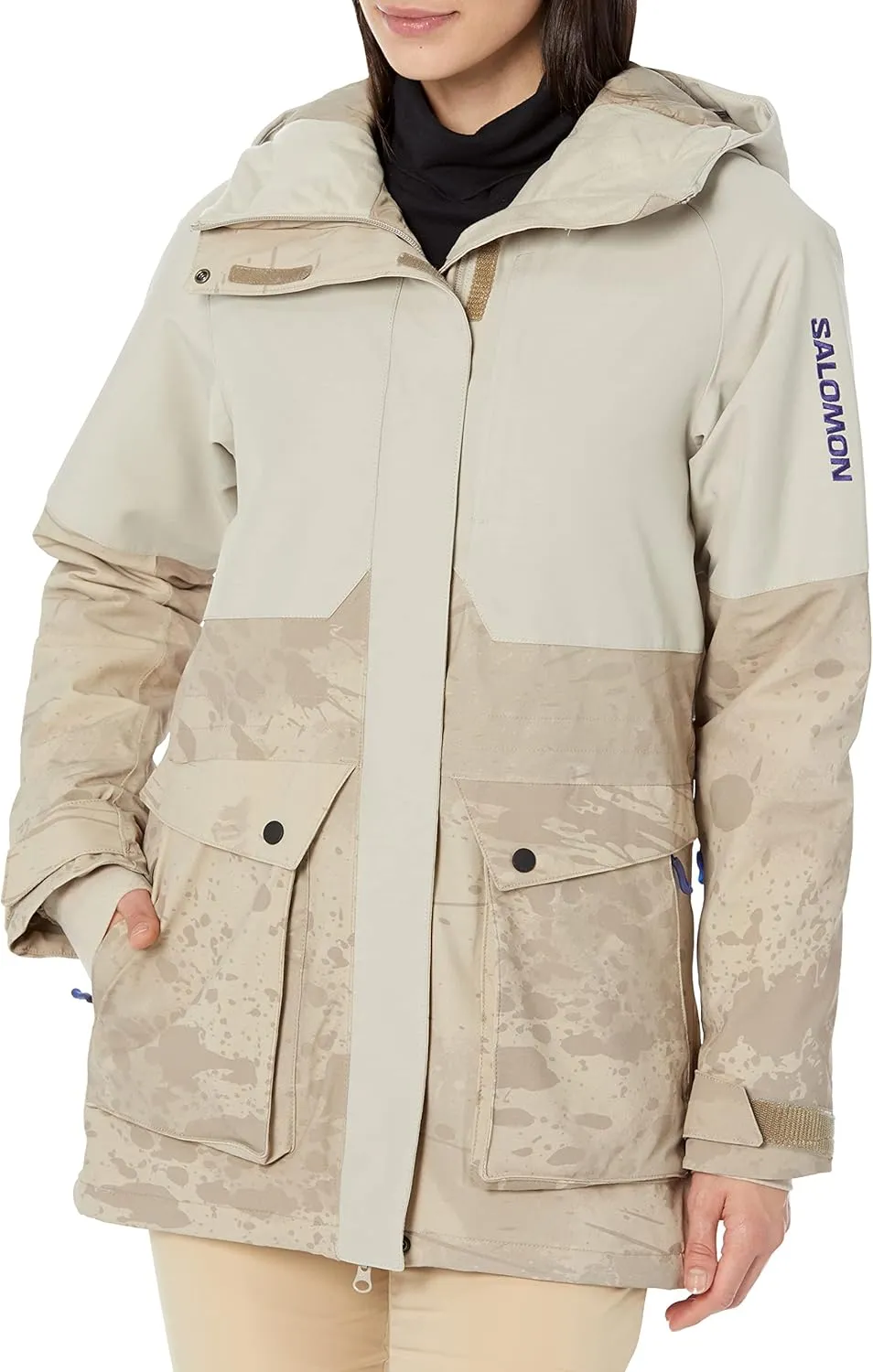 Salomon Snow Rebel Women's Ski Jacket, Winetasting/Heather, XX-Large
