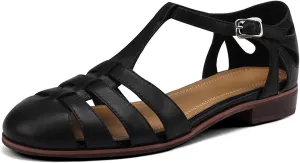 Sandals For Women Sandals Women Cover Heel Buckle Strap Ladies Flat Shoes Handmade