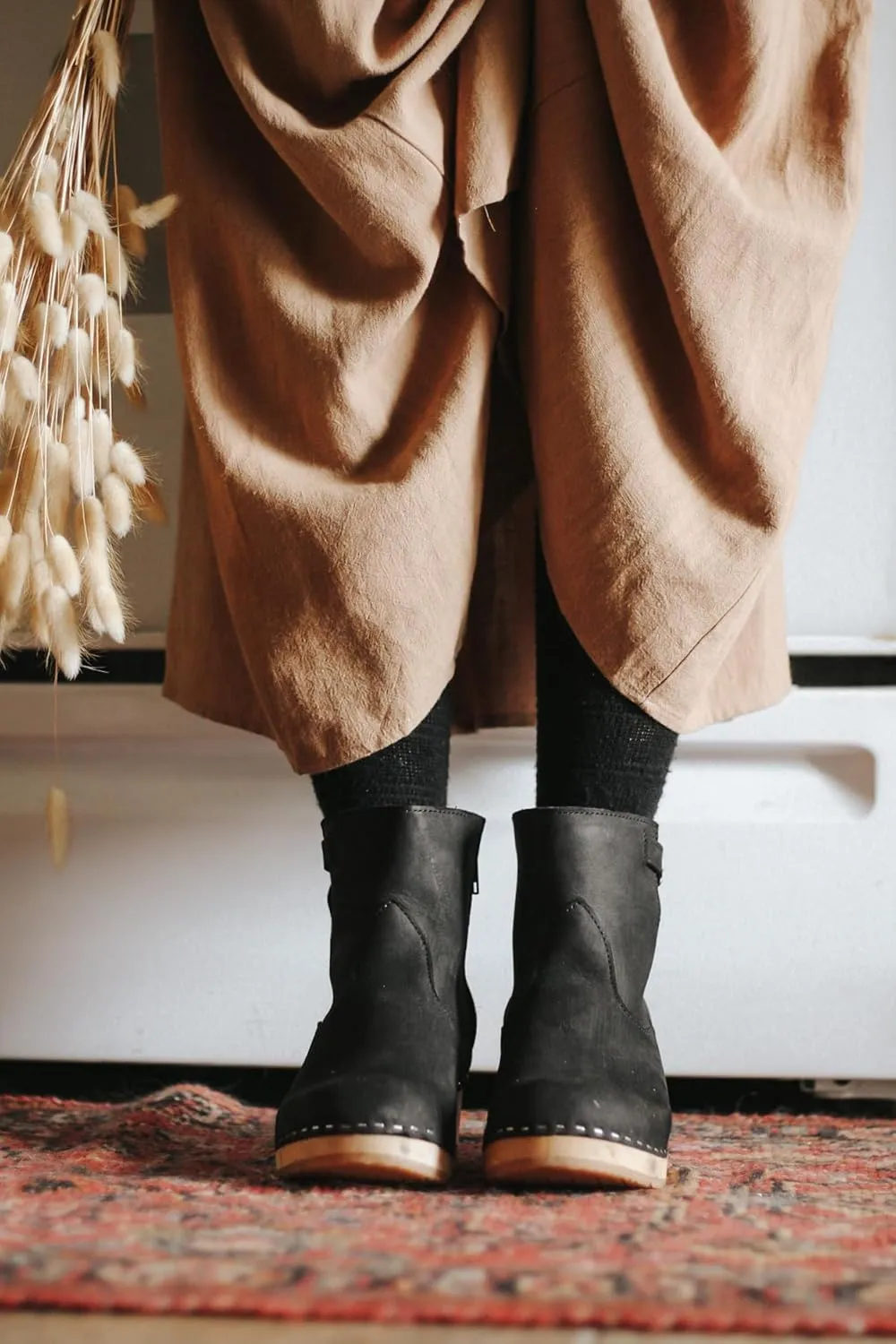 Sandgrens Handmade Swedish Wood Clogs for Women, Low Heel Boots | New York Low