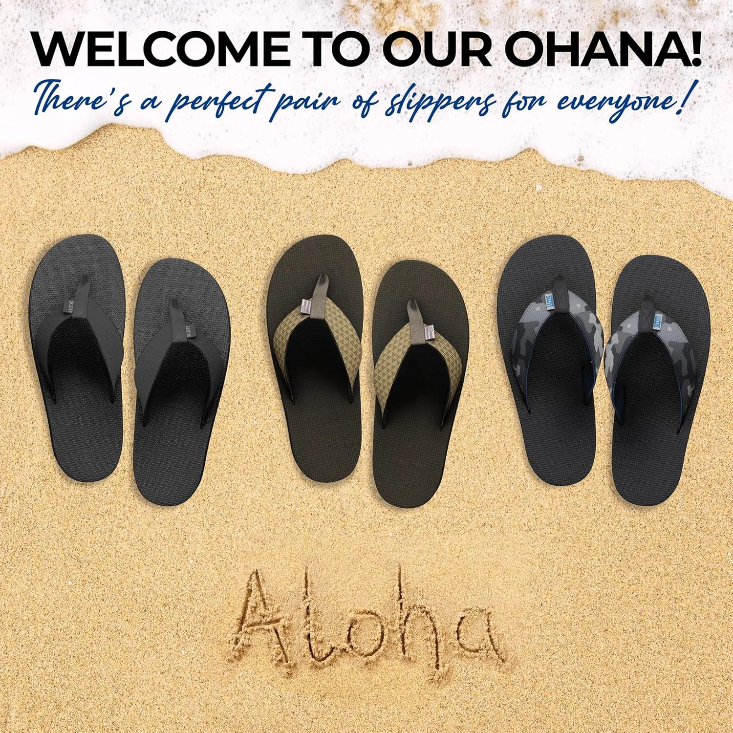 Scott Hawaii Men's Manoa Sandal | All Terrain Tread Outsole | Molded Arch With Heel Cup | Neoprene Lined Strap For All Day Comfort | Hiking Flip Flop