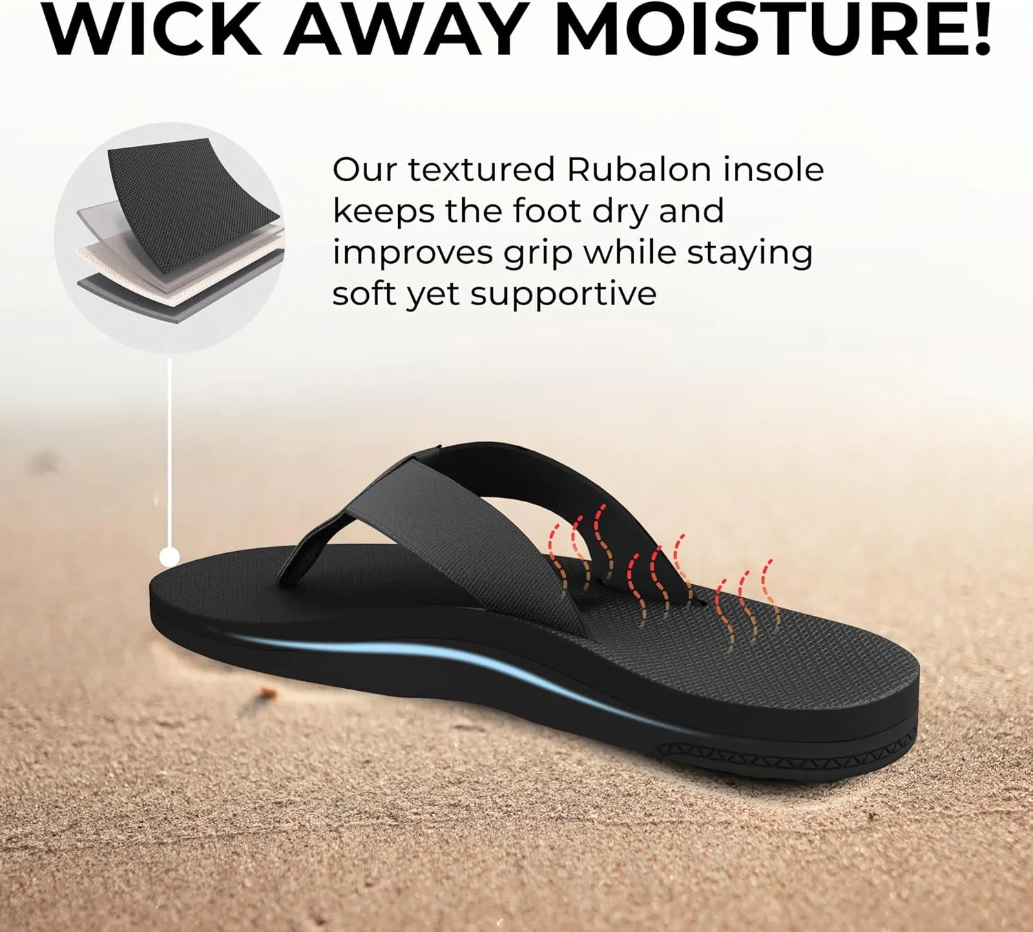 Scott Hawaii Men's Manoa Sandal | All Terrain Tread Outsole | Molded Arch With Heel Cup | Neoprene Lined Strap For All Day Comfort | Hiking Flip Flop