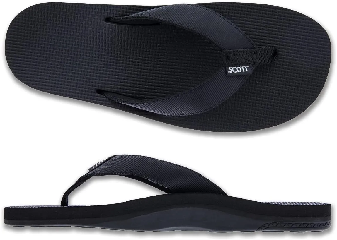 Scott Hawaii Men's Manoa Sandal | All Terrain Tread Outsole | Molded Arch With Heel Cup | Neoprene Lined Strap For All Day Comfort | Hiking Flip Flop