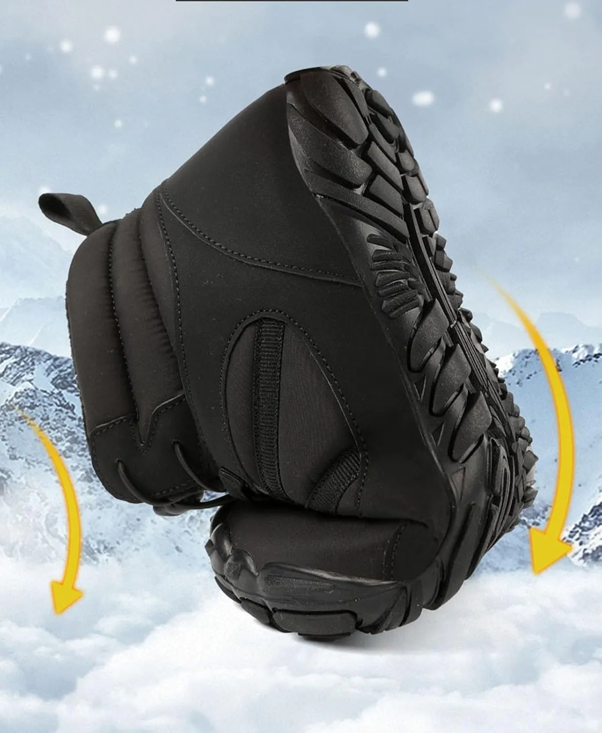 SECHRITE Mens Womens Barefoot Minimalist Shoes Winter Boots Zero Drop Sole Trail Running Sneakers Wide Toe Box