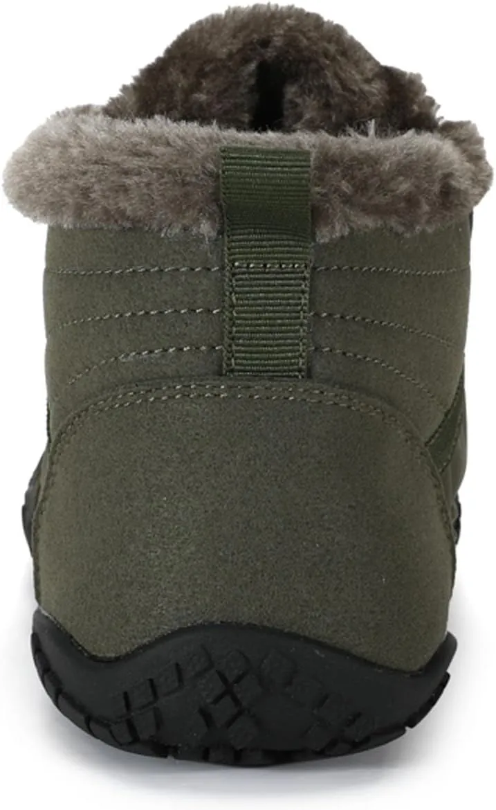 SECHRITE Mens Womens Barefoot Minimalist Shoes Winter Boots Zero Drop Sole Trail Running Sneakers Wide Toe Box