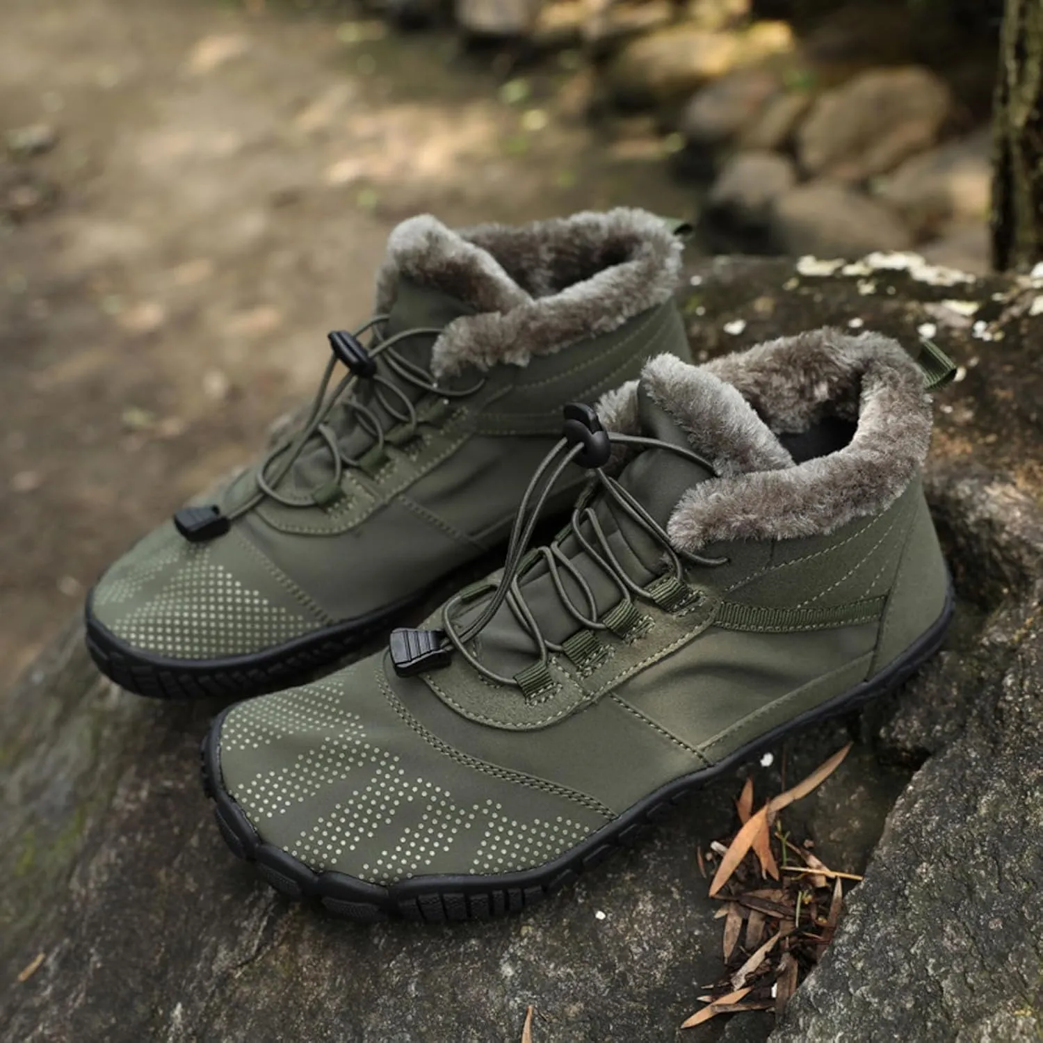 SECHRITE Mens Womens Barefoot Minimalist Shoes Winter Boots Zero Drop Sole Trail Running Sneakers Wide Toe Box