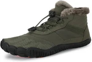SECHRITE Mens Womens Barefoot Minimalist Shoes Winter Boots Zero Drop Sole Trail Running Sneakers Wide Toe Box