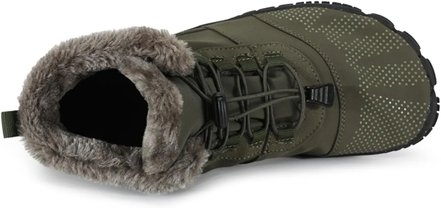 SECHRITE Mens Womens Barefoot Minimalist Shoes Winter Boots Zero Drop Sole Trail Running Sneakers Wide Toe Box