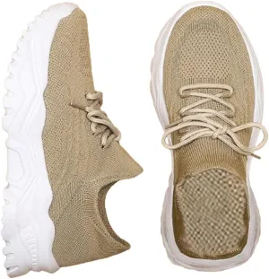 Shoes Women, Women's Fashionable Lace-up Low Top Slip on Sneakers, Casual Comfortable Ankle Socks Shoes