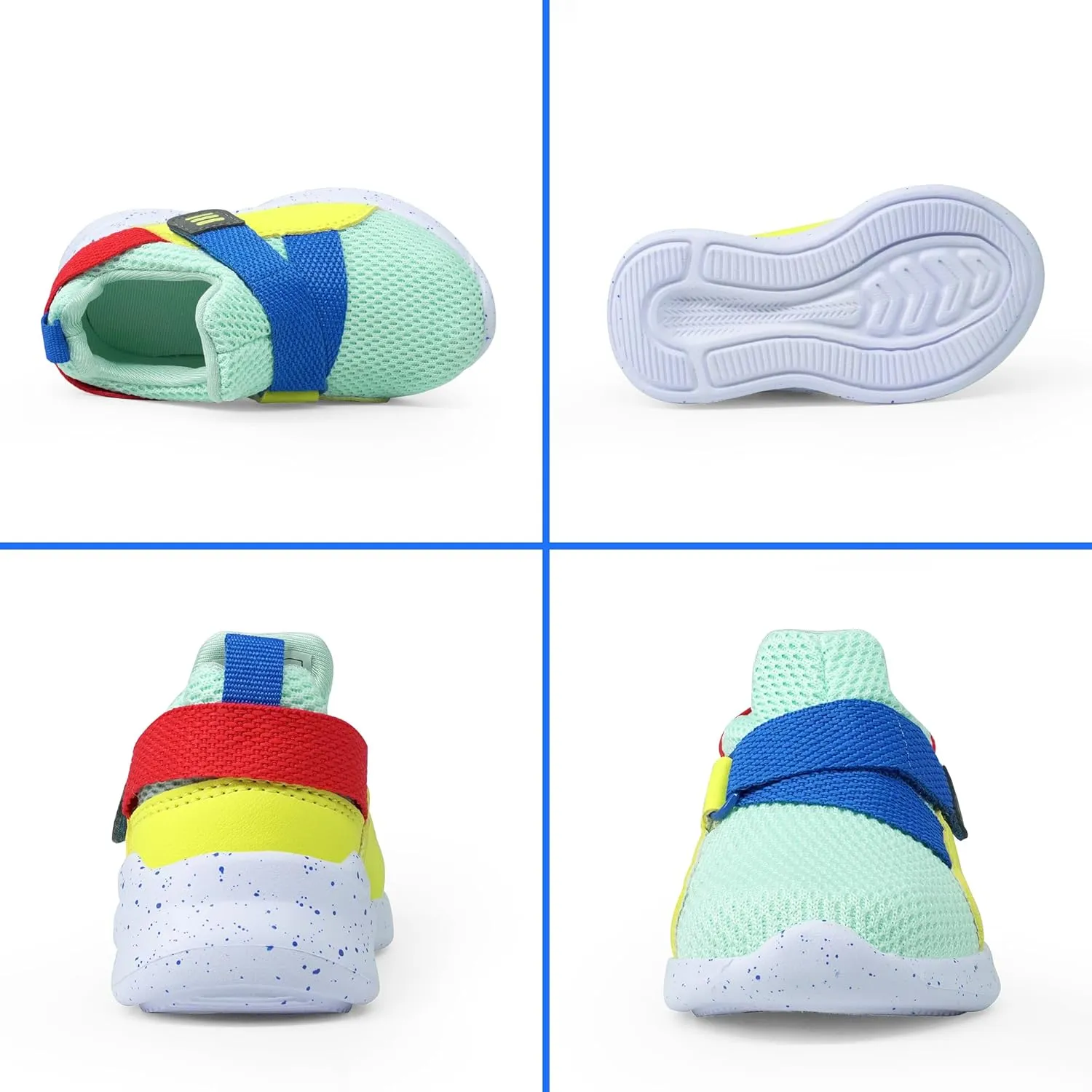 SKYWHEEL Toddler Boys Girls Tennis Shoes Kids Slip On Barefoot Shoes Wide Casual Walking Running Sneakers for Little Kids