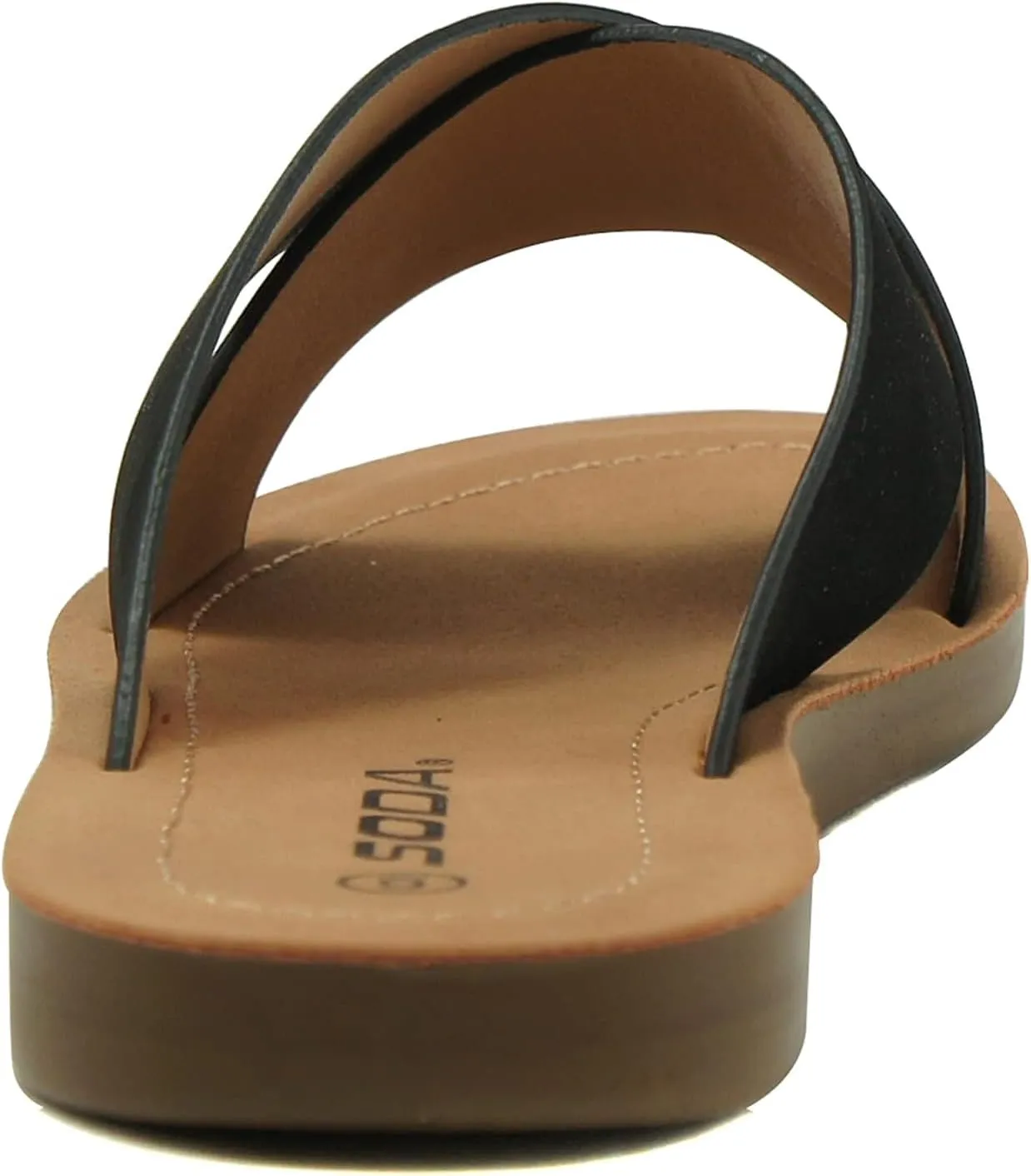 Soda Shoes Women Sandals Crisscross Band Strap Casual Slides