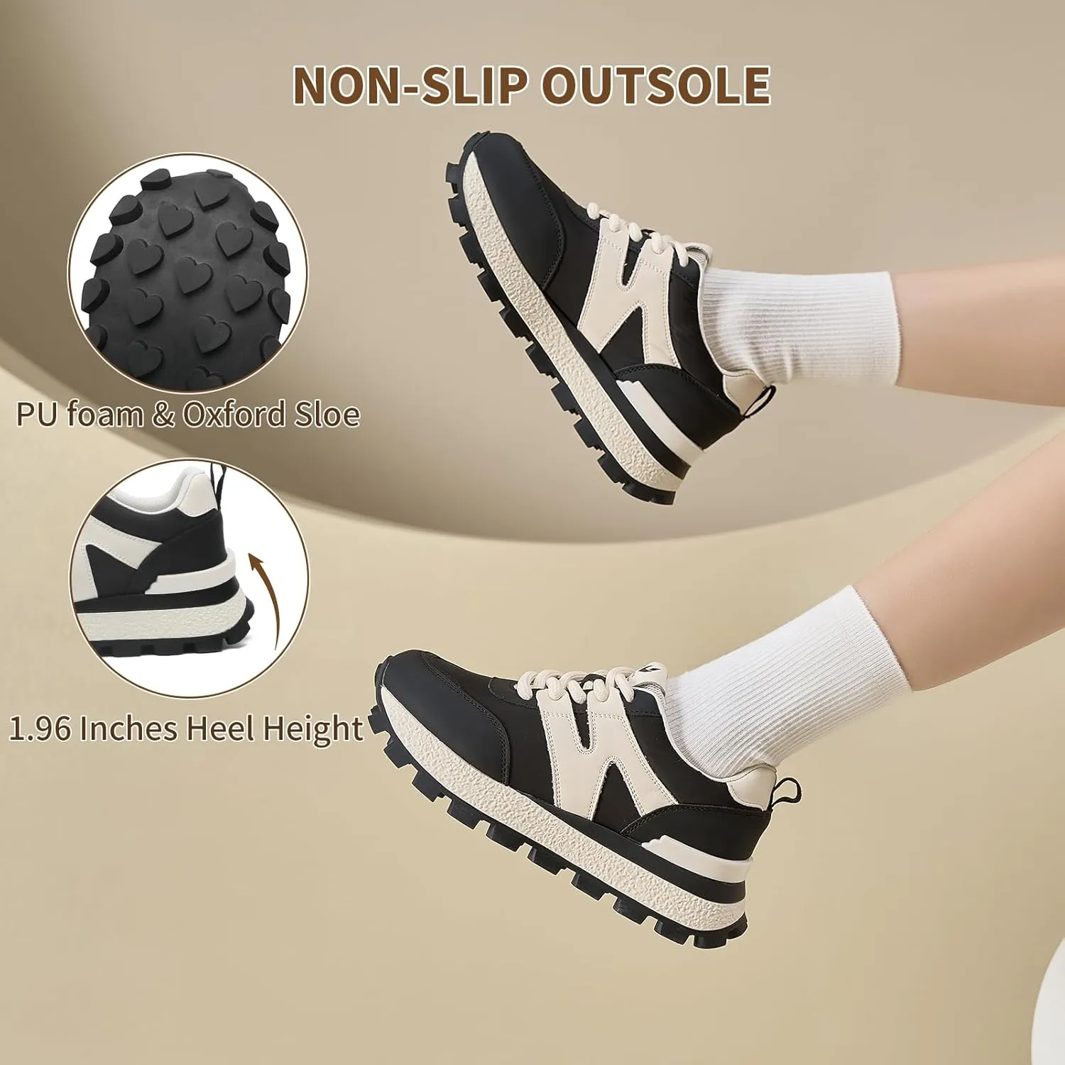 somiliss Sneakers for Women Genuine Leather Breathable Upper Patchwork Casual Non-Slip Walking Shoes Comfortable Tennis Running Shoes Womens Fashion Sneakers