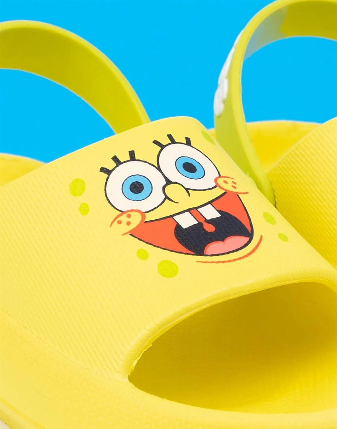 SpongeBob SquarePants Kids Sandals | Boys & Girls Sliders with Supportive Strap for Toddlers | Slip-on Summer Play Footwear