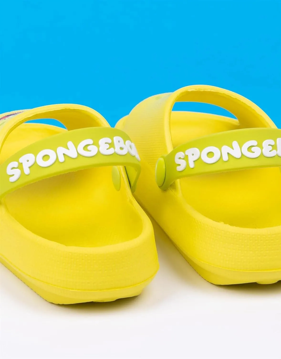 SpongeBob SquarePants Kids Sandals | Boys & Girls Sliders with Supportive Strap for Toddlers | Slip-on Summer Play Footwear