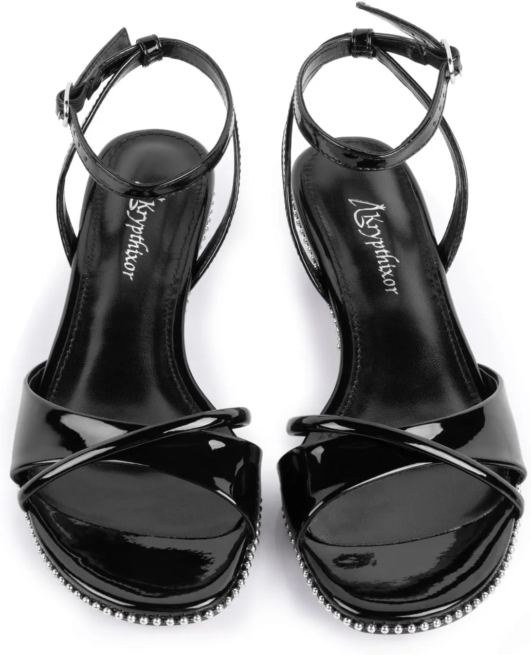 Strappy Heeled Sandals For Women Trendy Kitten Heels Beaded Sandal With Ankle Strap Round Open Toe Comfortable Low Heel Summer Shoes For Work Wedding Dressy