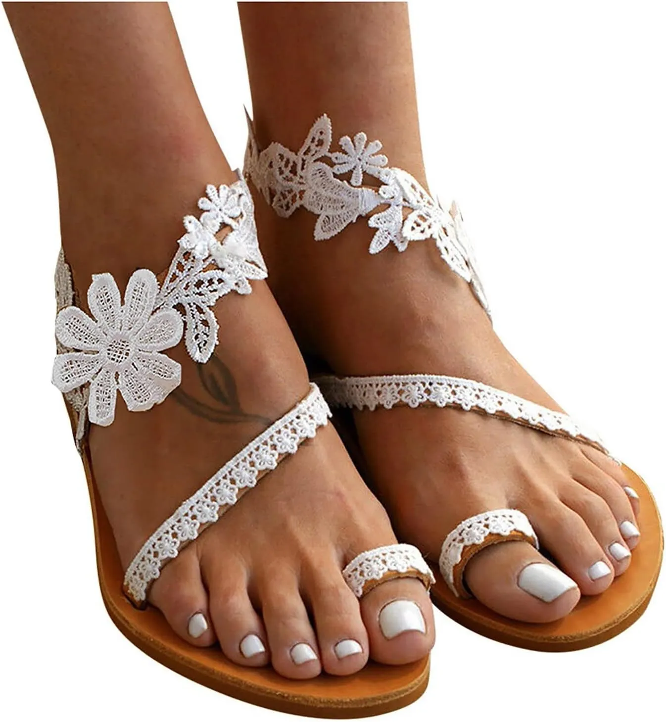 Summer Beach Sandals for Women 2025,Crystal Rhinestone Pearl Flat Sandals for Women Dressy Bling Sparkly Thong Sandals Comfortable T Strap Slip-On Shoes Casual Walking Sandals Strappy Sandals ﻿