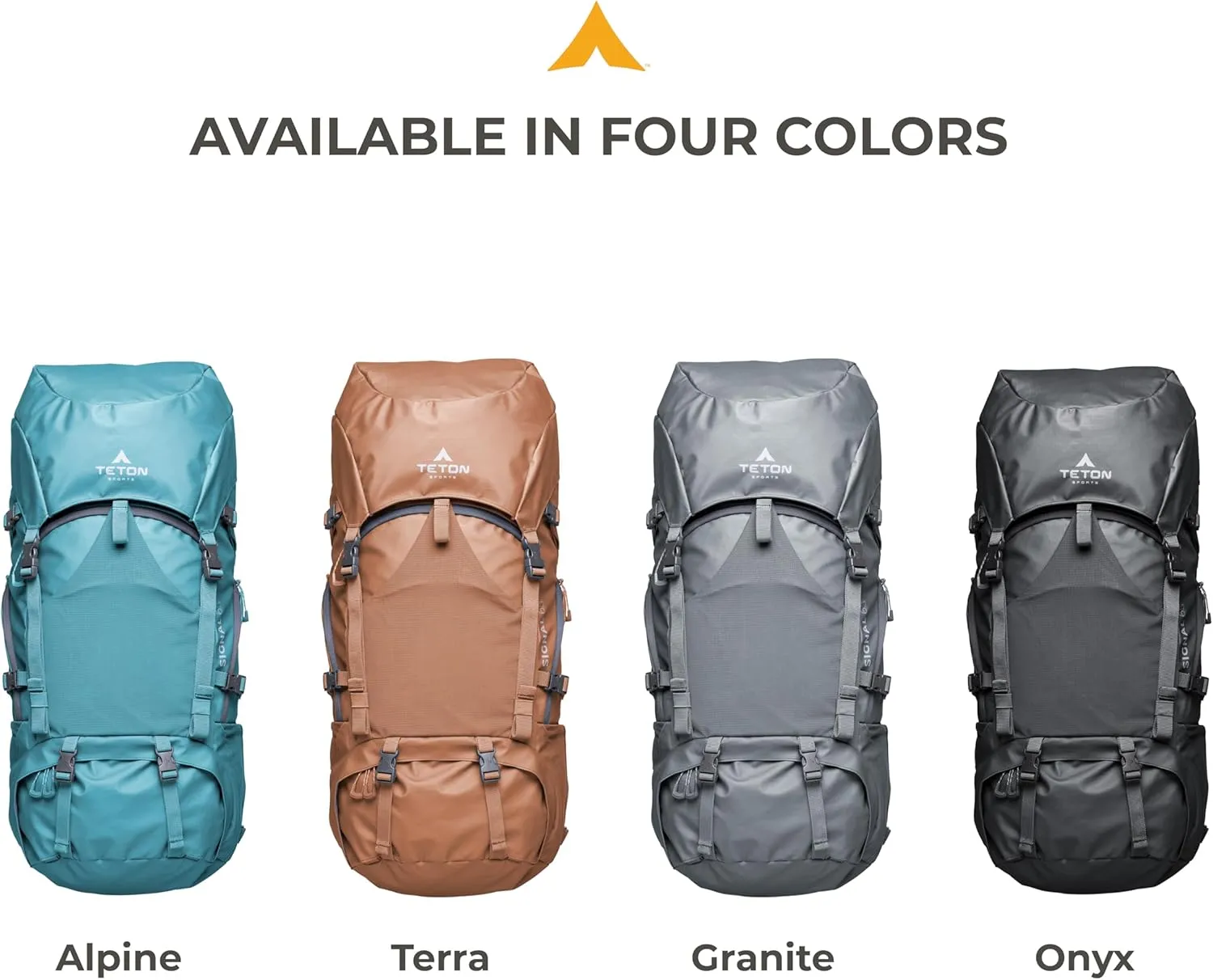 Teton 65L Signal backpack, durable and ready for hiking, camping or backpacking. Perfect lightweight travel bag with more room than you think, Alpine