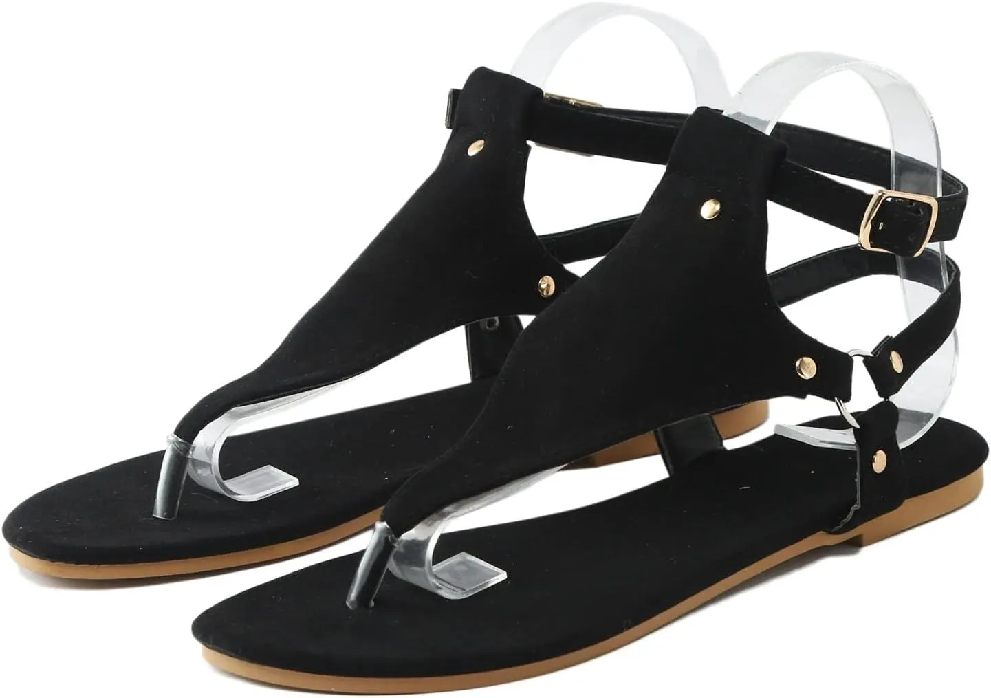 Thong Sandals for Women Summer Boho Beach Sandal Dressy Open Toe Sandals Buckle Ankle Strap Retro Non Slip Flip-Flops Comfortable Casual Walking Shoes
