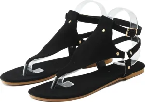 Thong Sandals for Women Summer Boho Beach Sandal Dressy Open Toe Sandals Buckle Ankle Strap Retro Non Slip Flip-Flops Comfortable Casual Walking Shoes