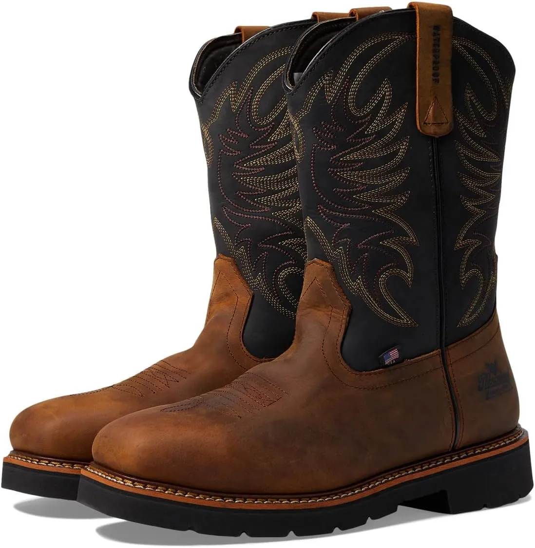 Thorogood Men's American Heritage 11" Square Toe Wellington Waterproof Leather Work Boots