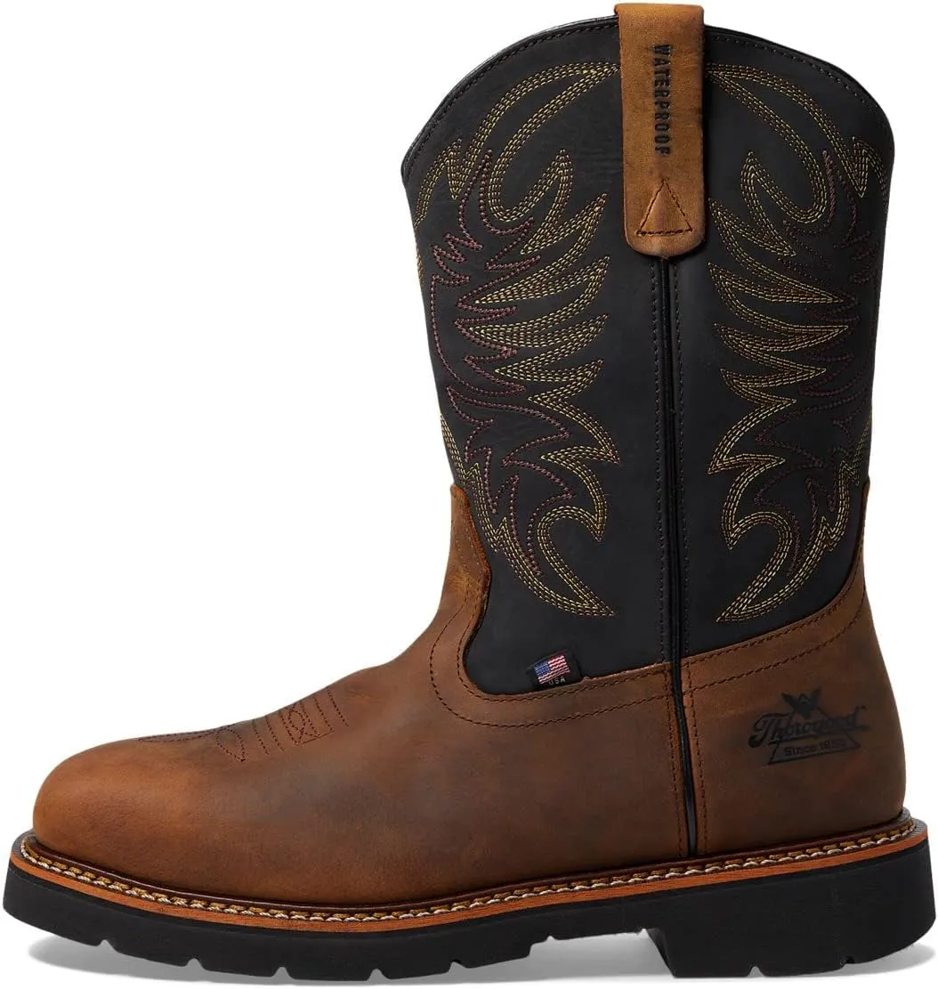 Thorogood Men's American Heritage 11" Square Toe Wellington Waterproof Leather Work Boots