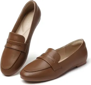 Tilocow Women's Loafers Penny Loafers for Women Comfortable Round Toe Flats Fashion Work Dressy Shoes