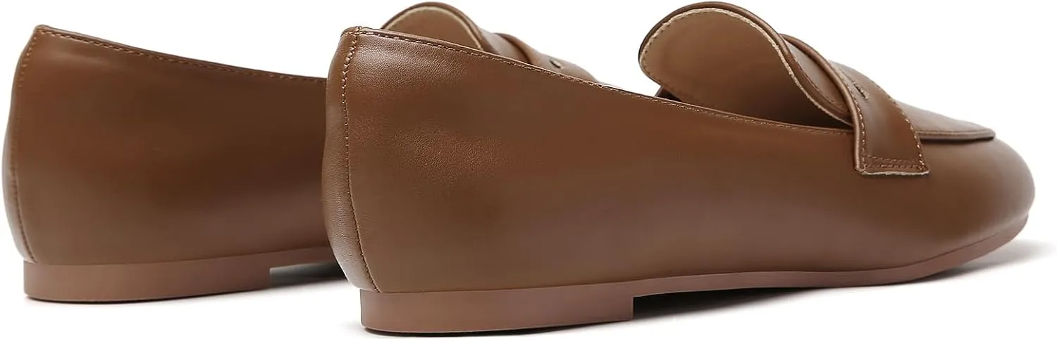 Tilocow Women's Loafers Penny Loafers for Women Comfortable Round Toe Flats Fashion Work Dressy Shoes