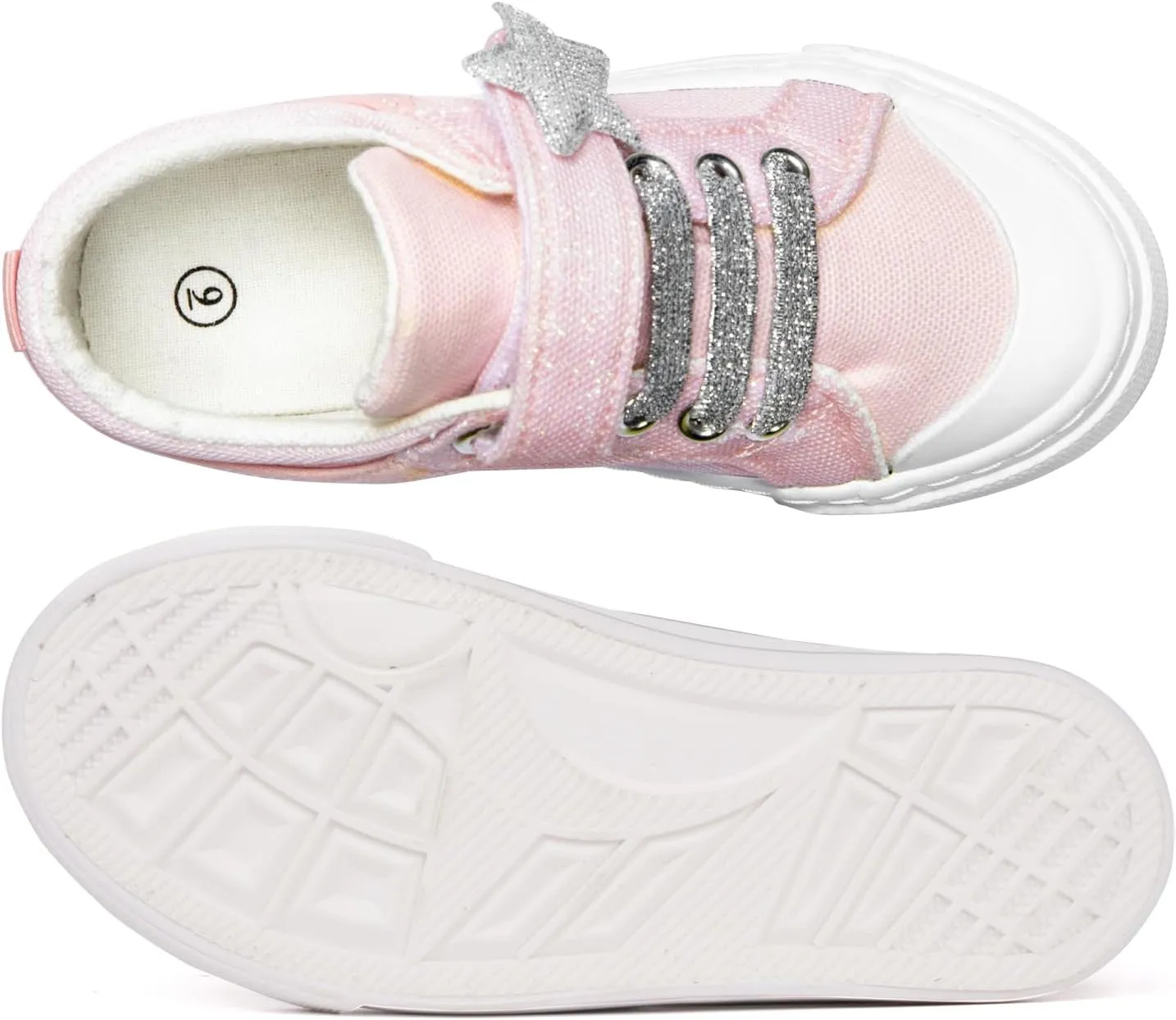 Toandon Kids Adorable Fashion High Top Casual Canvas Sneakers