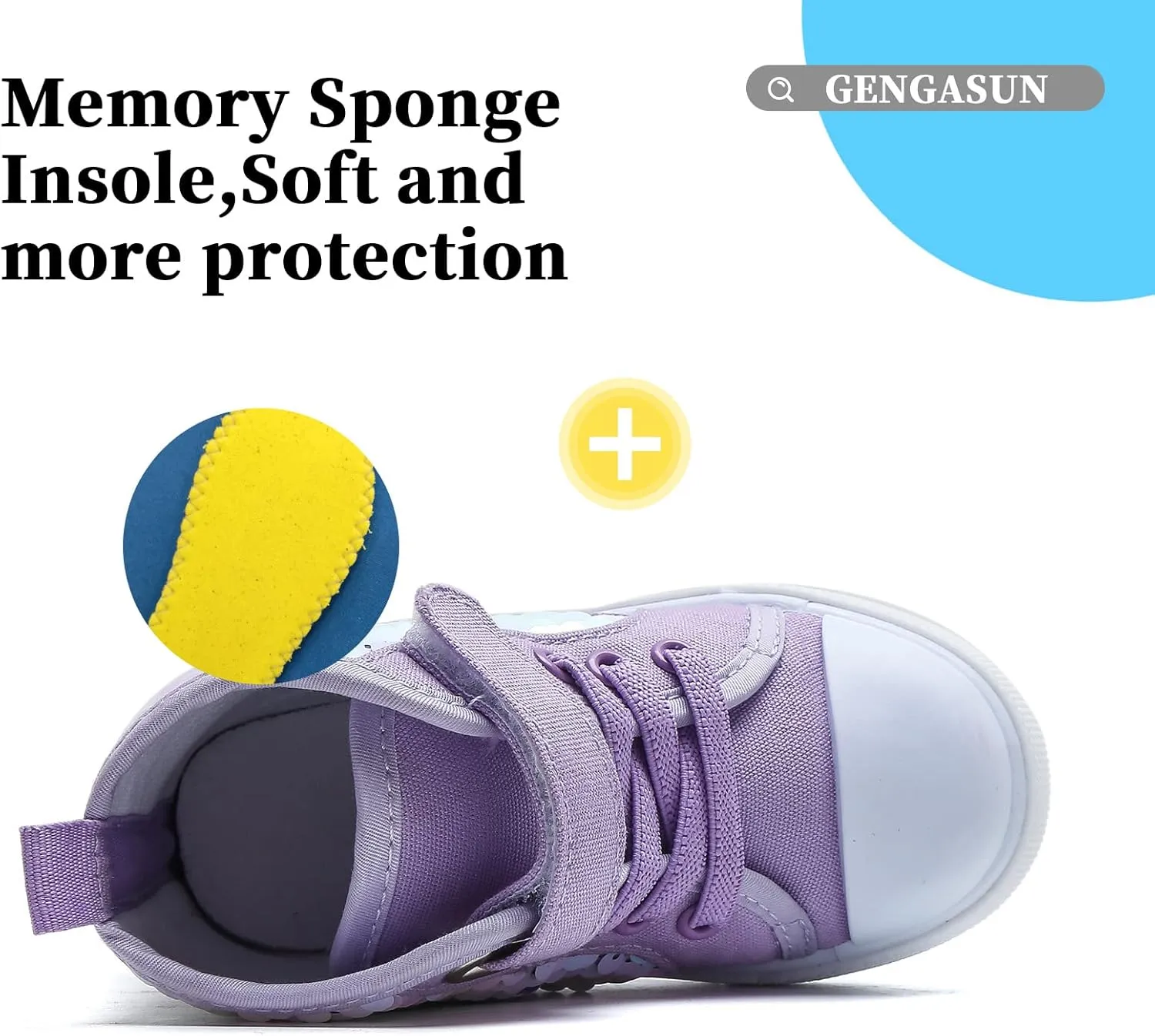 Toddler Girls Sneakers Kids High Top Casual Canvas Shoes with Sparkle Color Change Flipping Sequins