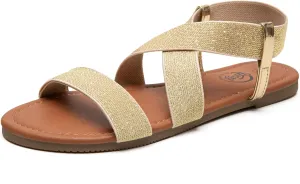Trary Sandals Women, Womens Sandals, Flat Sandals for Women Dressy Summer, Women's Sandals, Elastic Sandals for Women, Cute Sandals, Open Toe Dress Sandals,Wide Sandles Womans, Sandalias Para Mujer