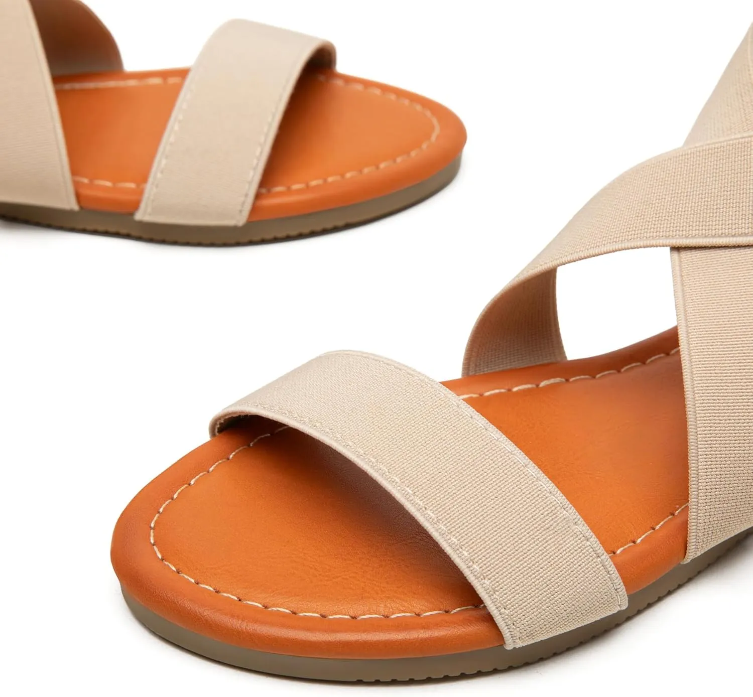 Trary Sandals Women, Womens Sandals, Flat Sandals for Women Dressy Summer, Women's Sandals, Elastic Sandals for Women, Cute Sandals, Open Toe Dress Sandals,Wide Sandles Womans, Sandalias Para Mujer