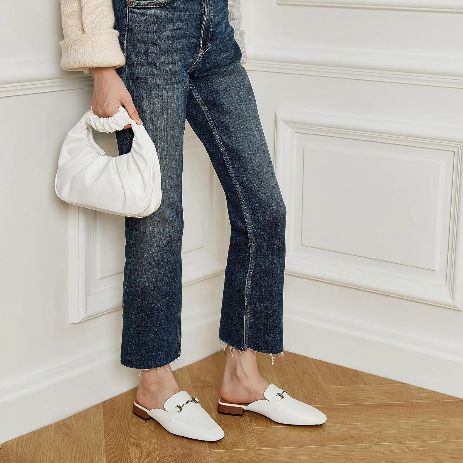 Trary Women's Mules & Loafers, Black Square Toe Mules, Classic Dressy & Casual Comfortable Shoes