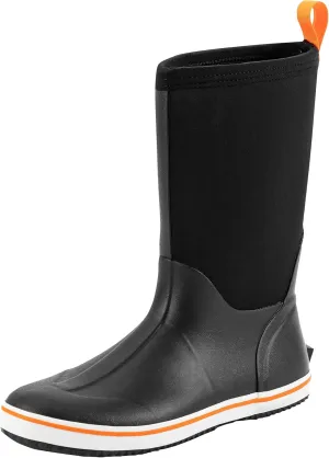 Ubon Rubber Rain Boots for Men Mid Calf Waterproof Fishing Garden Work Deck Boots Non Slip