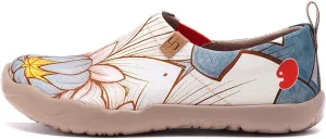 UIN Women's Blossom Slip On Shoes Colorful Comfortable Lightweight Art Travel Sneakers Casual Floral Stylish Everyday Loafers