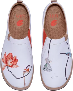 UIN Women's Blossom Slip On Shoes Colorful Comfortable Lightweight Art Travel Sneakers Casual Floral Stylish Everyday Loafers