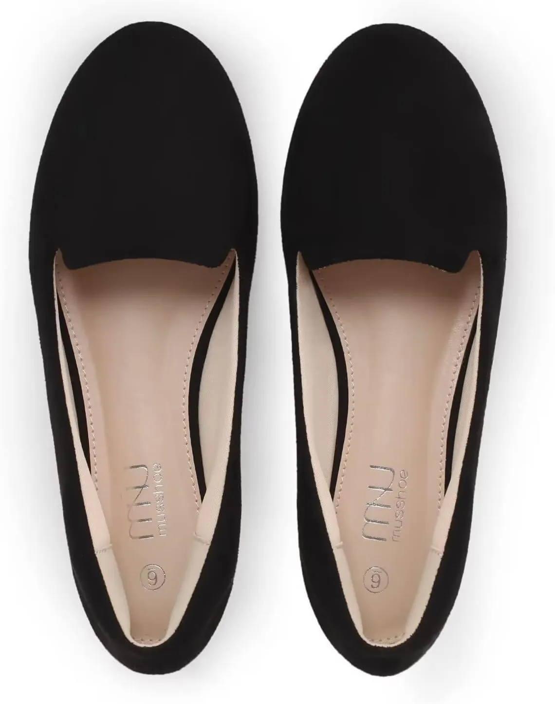 USSHOE Flats Shoes for Women Slip on Round Toe Comfortable Women's Flats Ballet Flats Shoes Loafers