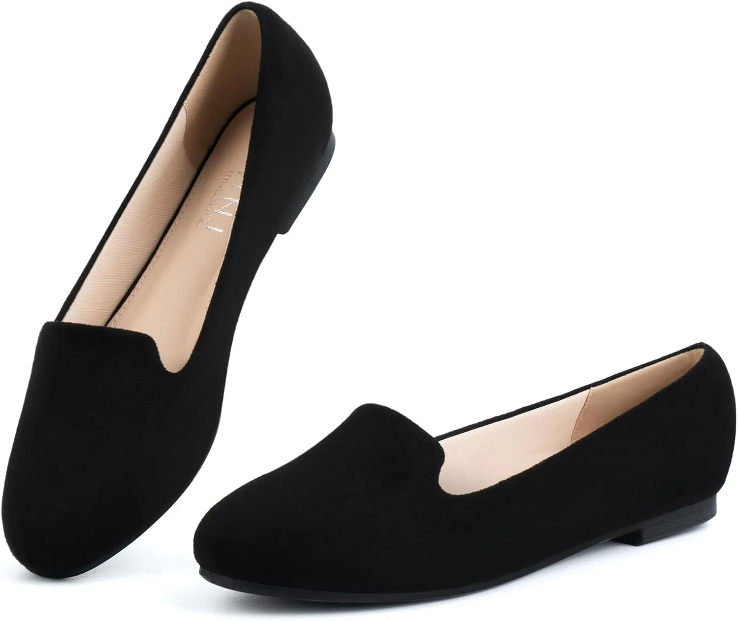 USSHOE Flats Shoes for Women Slip on Round Toe Comfortable Women's Flats Ballet Flats Shoes Loafers